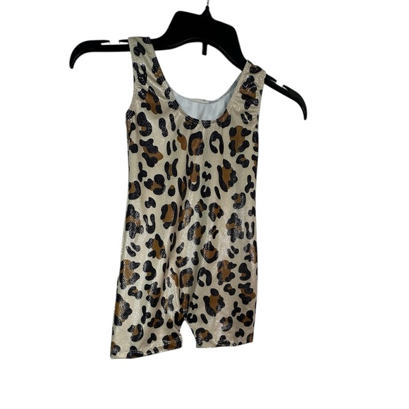 Leopard Print Sleeveless Romper - Picture 1 of 5